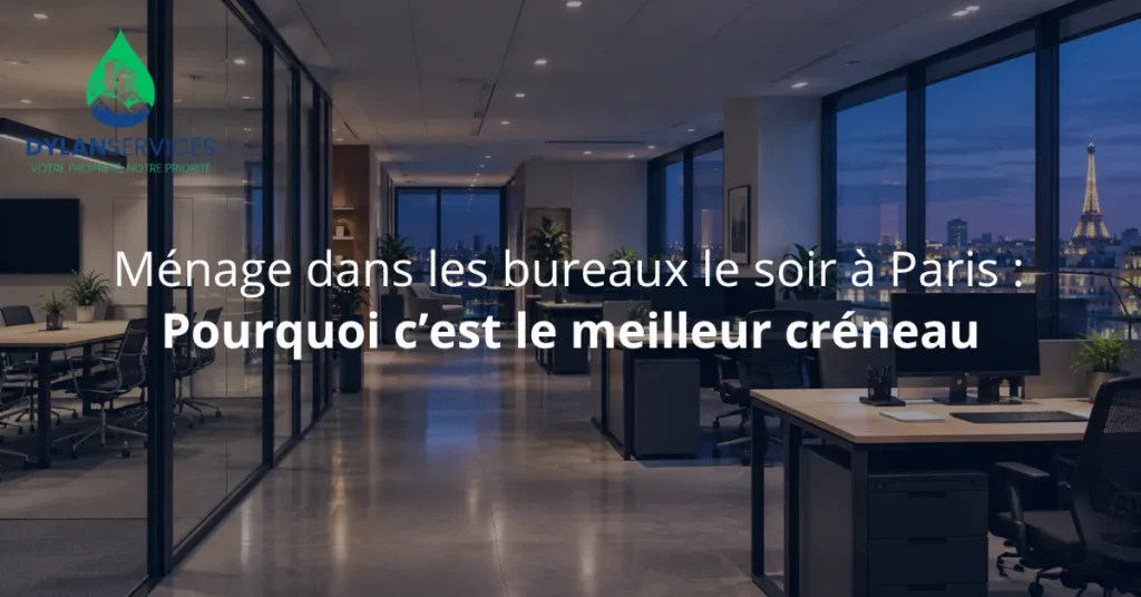 Ménage dans les bureaux le soir à Paris : Pourquoi c’est le meilleur créneau